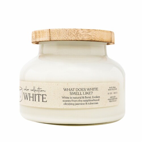 Aroma From Nature House of Velas Jar Candle White Perspective: left