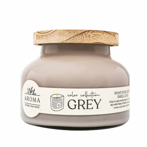 Aroma From Nature House of Velas Jar Candle Grey Perspective: left