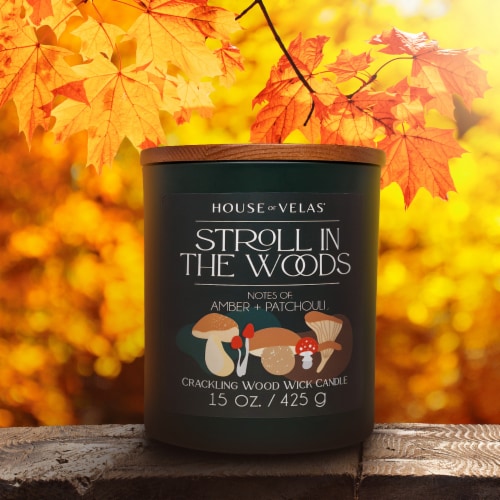 House of Velas Harvest Jar Candle Stroll in the Woods Perspective: left