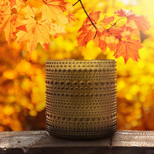 House of Velas Harvest Jar Candle Autumn Trails Perspective: left