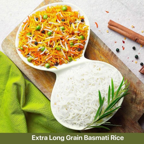 Himalayan Chef Basmati Rice, Fluffy & Long-Grain, Standup & Resealable Bag | 2 lbs - Pack 2 Perspective: left