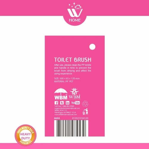 W Home Toilet Brush, Bathroom Cleaning Bowl Brush, Long Handle Toilet Scrubber | Pack Of 2 Perspective: left