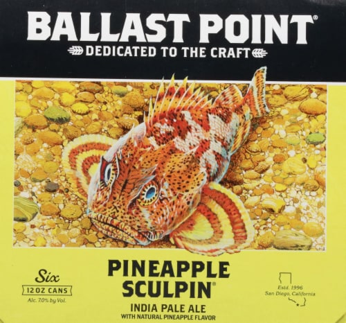 Ballast Point Pineapple Sculpin® Indian Pale Ale Perspective: left