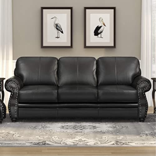 Top grain leather sofa near me online