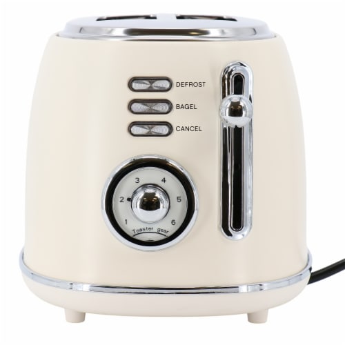 MegaChef 1.7 Liter Electric Tea Kettle and 2 Slice Toaster Combo in Matt Cream One Size Baker s