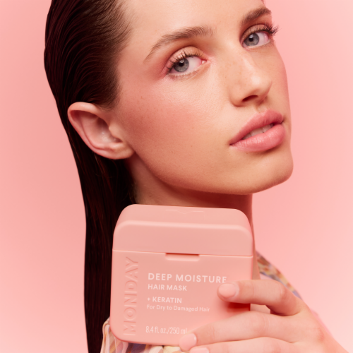 Monday Deep Moisture Hair Mask + Keratin Perspective: left