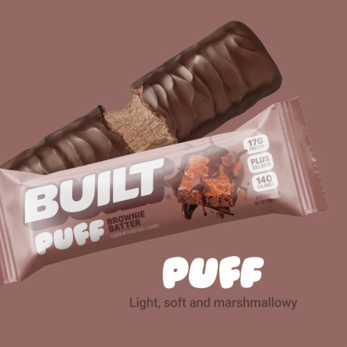 BUILT® Puff Brownie Batter Protein Bars Perspective: left