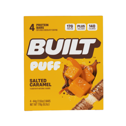 BUILT® Puff Salted Caramel Protein Bars Perspective: left