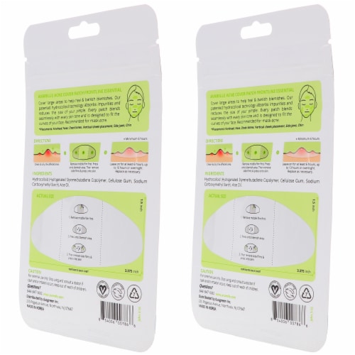 Avarelle Acne Cover Pimple Patch Frontline Essential 8 Oval Patches 2 Pack Perspective: left