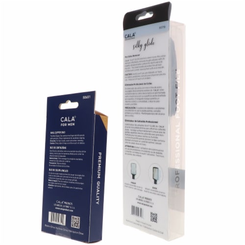 CALA Nail Clipper Duo for Men & Silky Glide Pro Callus Remover Black Combo Pack Perspective: left