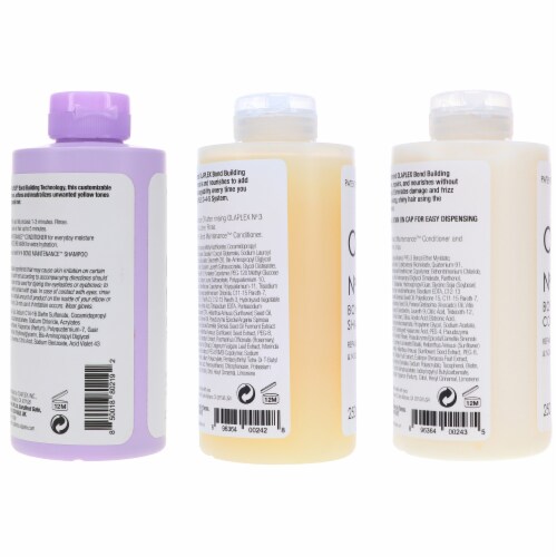 Olaplex No.4p Blonde Enhancer Toning Shampoo 8.5 oz, No.4 Bond Maintenance Shampoo 8.5 oz & N Perspective: left