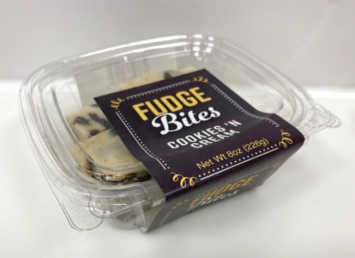 Fudgeamentals Cookies 'N Cream Fresh Fudge Bites Perspective: left