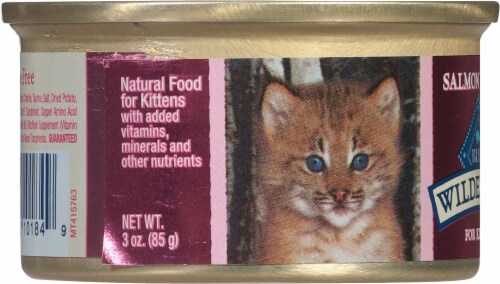 Blue Buffalo® Wilderness™ Salmon Recipe Wet Kitten Food Perspective: left