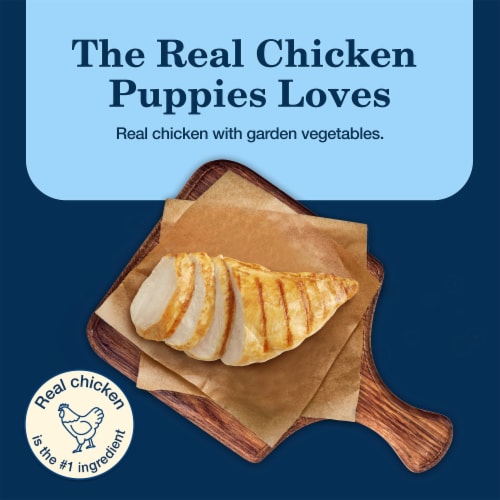 Blue Buffalo Homestyle Natural Puppy Wet Dog Food Chicken Dinner Perspective: left