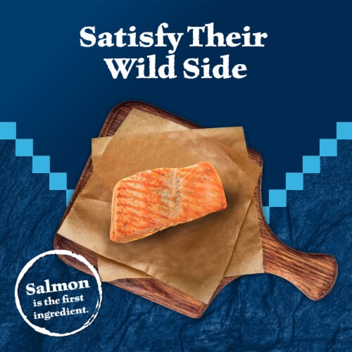 Blue Buffalo Wilderness Crunchy Cat Treats Salmon Perspective: left