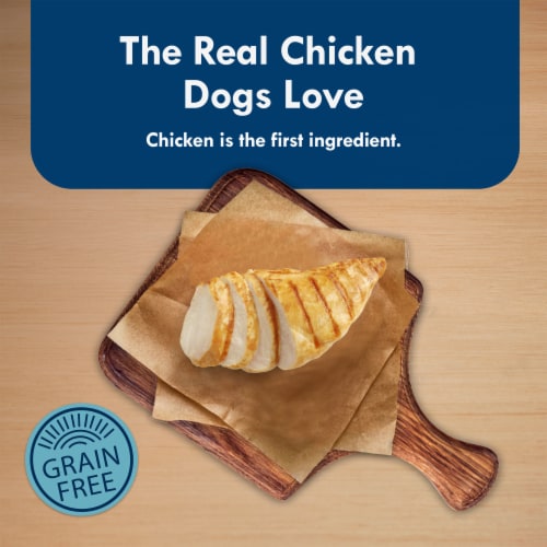 Blue Buffalo Delights Grilled Chicken Flavor Pate Small Breed Dog Food Perspective: left