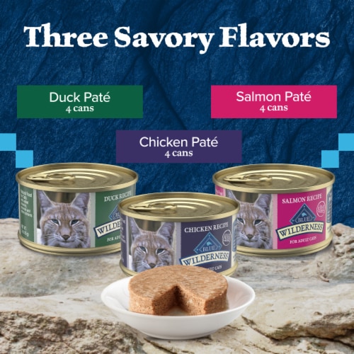 Blue Buffalo Wilderness High-Protein Grain Free Adult Pate Wet Cat Food Variety Pack Perspective: left