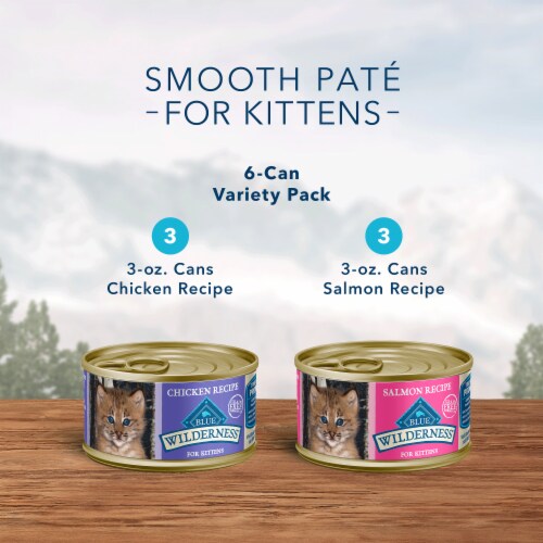 Blue Buffalo Wilderness Pate Wet Kitten Food Variety Pack Perspective: left