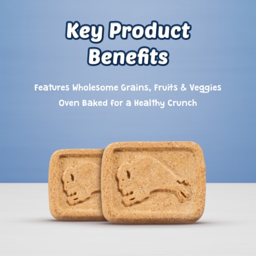 Blue Buffalo Health Bars Natural Crunchy Apple & Yogurt Biscuits Dog Treats Perspective: left
