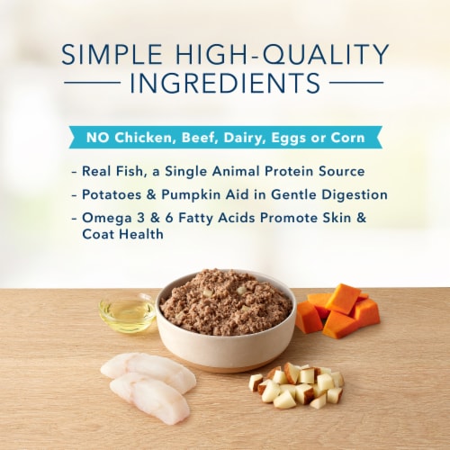 Blue Buffalo® Basics™ Skin & Stomach Care Whitefish & Potato Wet Adult Dog Food Perspective: left