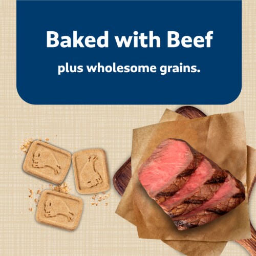 Blue Buffalo Health Bars™ Beef Natural Biscuit Dog Treats Perspective: left