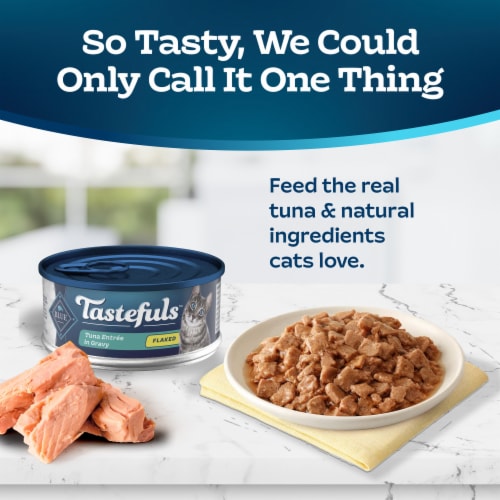 Blue Buffalo Tastefuls Natural Adult Flaked Wet Cat Food Tuna Perspective: left