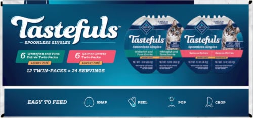 Blue Buffalo Tastefuls Spoonless Singles Adult Wet Cat Food Perspective: left