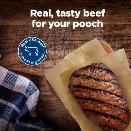 Blue Buffalo Nudges Jerky Cuts Natural Dog Treats Beef Perspective: left