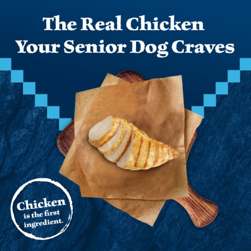 Blue Buffalo Wilderness High Protein Natural Chicken and Wholesome Grains Senior Dry Dog Food Perspective: left
