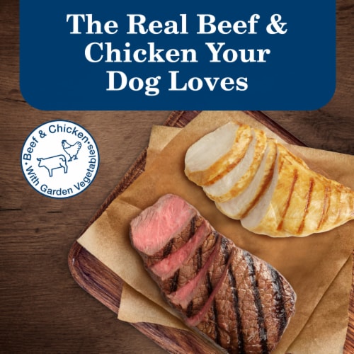 Blue Buffalo Homestyle Natural Adult Wet Dog Food Variety Pack Chicken & Beef Dinner Perspective: left
