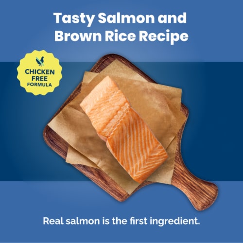 Blue Buffalo Life Protection Formula Adult Dry Dog Food, Salmon & Brown Rice Recipe, 5-lb. Bag Perspective: left