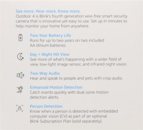 blink Outdoor 4 Battery-Powered Security Camera Perspective: left