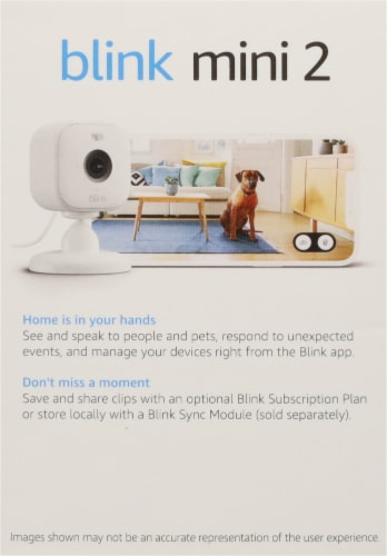 Blink Mini 2 Indoor / Outdoor Plug-In Smart Security Camera Perspective: left
