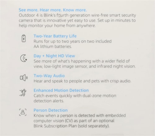 blink Outdoor 4 Battery-Powered Smart Security Add-On Camera Perspective: left