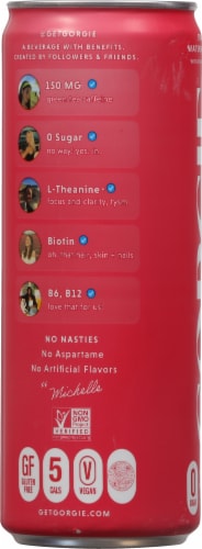 Gorgie™ Sparkling Watermelon Crush Energy Drink Can Perspective: left