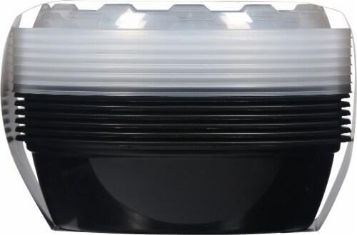 Glad Round Plastic Containers with Lids - 7 Pack Perspective: left