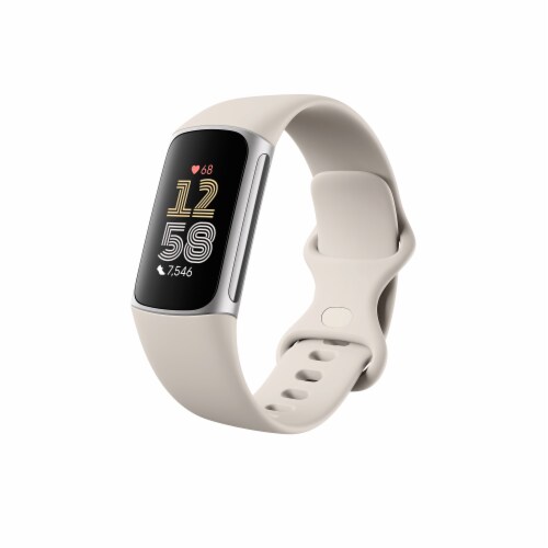 Fitbit Charge 6 Activity Tracker - Porcelain Perspective: left