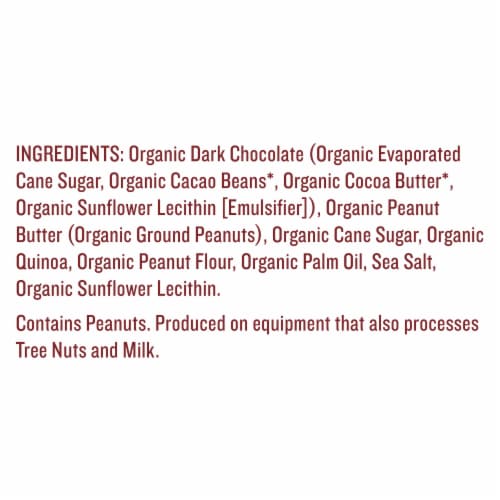 Justin's Organic Crispy Dark Chocolate Peanut Butter Cups 1.32 oz Perspective: left