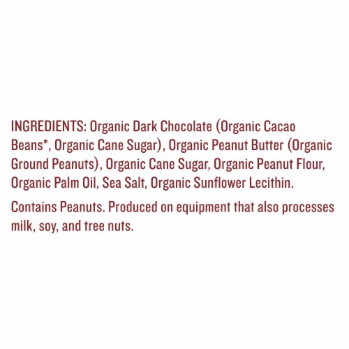 Justin's Organic Super Dark Chocolate Peanut Butter Cups Bag 4.2 oz Perspective: left