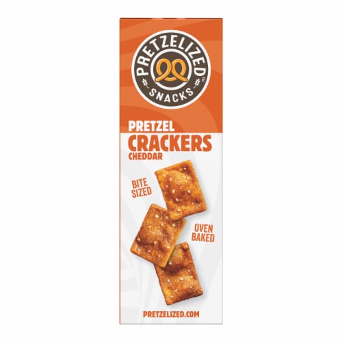 Pretzelized™ Cheddar Pretzel Crackers Perspective: left