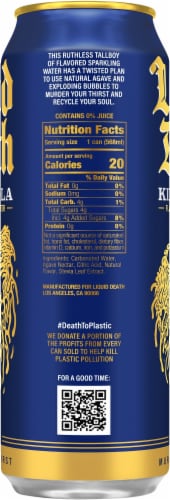 Liquid Death Killer Cola Killer Colaed Sparkling Water Can Perspective: left