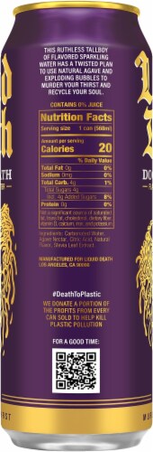 Liquid Death Doctor Death Doctor Deathed Sparkling Water Can Perspective: left