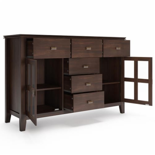 Simpli Home Artisan Wood 54 Transitional Sideboard Buffet Credenza