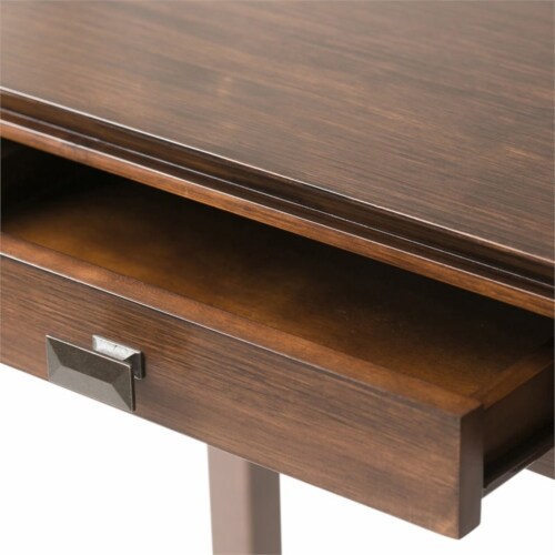 Simpli Home Artisan Wood 46  Transitional Console Sofa Table in Russet Brown Perspective: left
