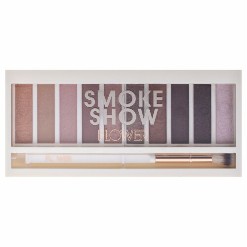 Flower ES1 Warm Natural Shimmer & Shade Eyeshadow Palette Perspective: left