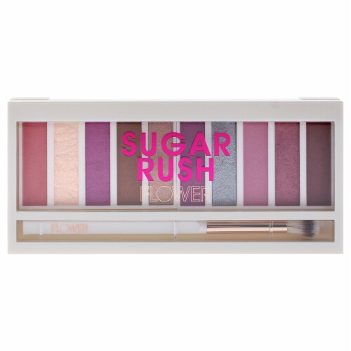 Flower Shimmer and Shade Sugar Rush Eyeshadow Palette Perspective: left