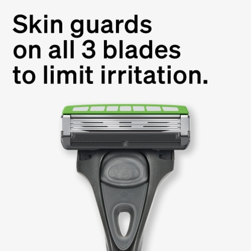 Schick® Hydro 3 Skin Comfort Slim Head Sensitive Razor Cartridges Perspective: left