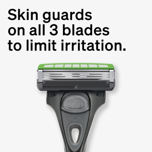Schick® Hydro 3 Skin Comfort Slim Head Sensitive Razor Cartridges Perspective: left