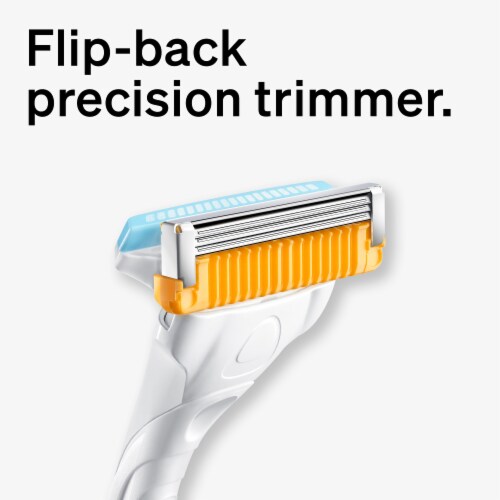 Schick Hydro Stubble Eraser 5-Blade Men's Razor Blade Refills Perspective: left