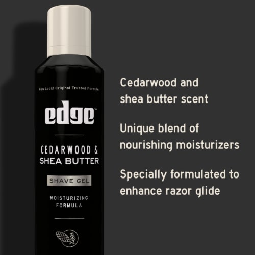 Edge Cedarwood & Shea Butter Men's Shave Gel Perspective: left